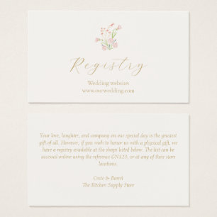 Whimsical Wildblume Wedding Registry Enclosure