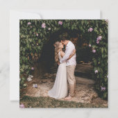 Whimsical Wildblume Wedding Square Save the Date (Rückseite)