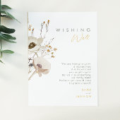 Whimsical Wildblume Wedding Wishing Well Card Begleitkarte