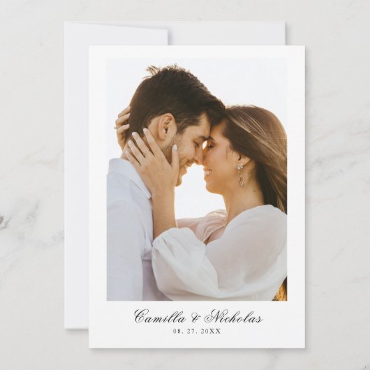 Whimsical Wildblume Wreath Foto Hochzeit Dankeskarte (Rückseite)