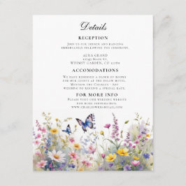 Whimsical Wildblumen Meadows Details Begleitkarte