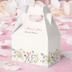 Whimsical Wildblumen-Wiesen-Hochzeitsgeschenkboxen Geschenkschachtel