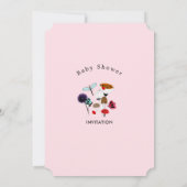 Whimsical Wilde Blume Ladybugs und Schmetterlinge Einladung (Rückseite)