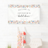 Whimsical Wildflower Bloom Bridal Shower Welcome Banner (Insitu)