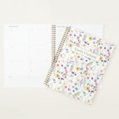 Whimsical Wildflower Bloom Colorful Spring Pattern Planer (Anzeige)