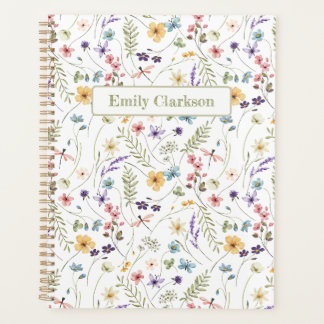 Whimsical Wildflower Bloom Colorful Spring Pattern Planer