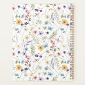 Whimsical Wildflower Bloom Colorful Spring Planer (Rückseite)
