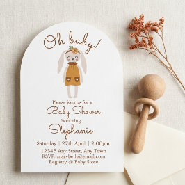 Whimsical Wildflower Bunny Baby Shower Invite Einladung