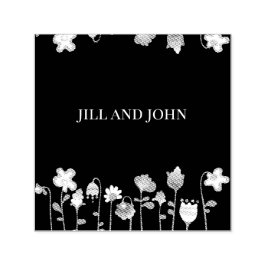 Whimsical Wildflower Dunkle Hochzeit  Permastempel
