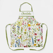 Whimsical Wildflower Elegant Schürze (Vorderseite)
