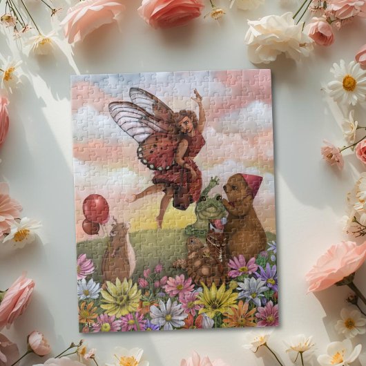 Whimsical Wildflower Fairy Farewell to the Animals Puzzle
