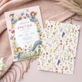 Whimsical Wildflower Fairy First Birthday Party Einladung