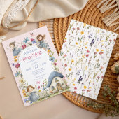 Whimsical Wildflower Fairy First Birthday Party Einladung