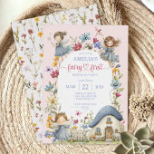 Whimsical Wildflower Fairy First Birthday Party Einladung