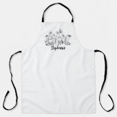 Whimsical Wildflower Line Art Schürze (Vorderseite)