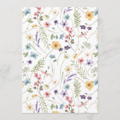 Whimsical Wildflower Meadow Wedding Save The Date (Rückseite)