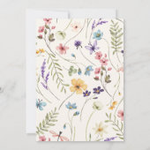 Whimsical Wildflower Meadow Wedding Save The Date (Rückseite)