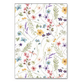 Whimsical Wildflower Meadow Wedding  Tischnummer (Rückseite)