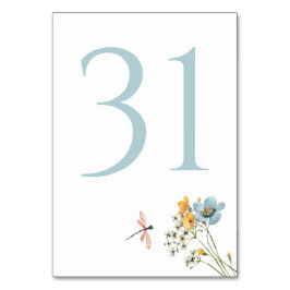 Whimsical Wildflower Meadow Wedding  Tischnummer