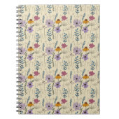 Whimsical Wildflower Seamless Pattern Notizblock (Vorderseite)