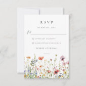 Whimsical Wildflower Wedding RSVP Card (Vorderseite)