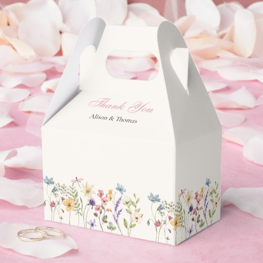 Whimsical Wildflowers Meadow Wedding Favor Boxes Geschenkschachtel (Hochzeit)