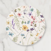 Whimsical Wildflowers Meadow Wedding Geschenkanhänger (Rückseite)