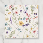 Whimsical Wildflowers Meadow Wedding  Geschenkanhänger (Rückseite)