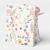 Whimsical Wildflowers Meadow Wedding Geschenkschachtel (Rückseite)