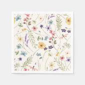 Whimsical Wildflowers Meadow Wedding  Serviette (Vorderseite)