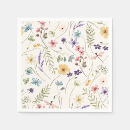 Whimsical Wildflowers Meadow Wedding  Serviette