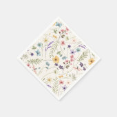 Whimsical Wildflowers Meadow Wedding  Serviette (Ecke)