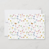 Whimsical Wildflowers RSVP Karte (Rückseite)