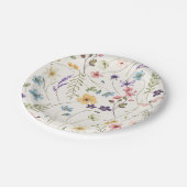 Whimsical Wildflowers Wiesenhochzeit  Pappteller (Schrägansicht)