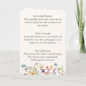 Whimsical Wildflowers Wiesenhochzeit  Programm (Rückseite)