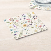 Whimsical Wildflowers Wiesenhochzeit  Rechteckiger Pappuntersetzer (angewinkelt)