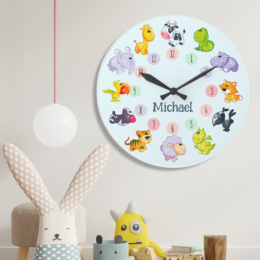 Whimsical Wildlife: Adorable Animal Friends Große Wanduhr