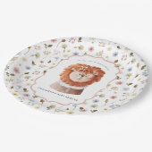 Whimsical Wildlings | Baby-Dusche für Vintage Tier Pappteller (Schrägansicht)