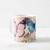 "Whimsical Wings: Butterfly Design Coffee Cup" Kaffeetasse (Vorderseite Links)