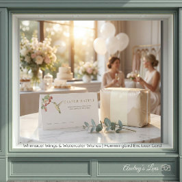 Whimsical Wings & Watercolor Wishes | Hummingbird  Begleitkarte