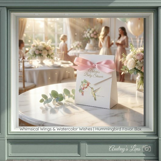 Whimsical Wings & Watercolor Wishes | Hummingbird Geschenkschachtel
