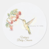 Whimsical Wings & Watercolor Wishes | Hummingbird  Runder Aufkleber (Vorderseite)