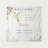 Whimsical Wings & Watercolor Wishes | Hummingbird  Wandteppich (Vorderseite)