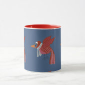 Whimsical winter bird with scarf tasse (Zentrum)