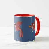 Whimsical winter bird with scarf tasse (VorderseiteRechts)