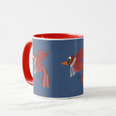Whimsical winter bird with scarf tasse (Vorderseite Links)
