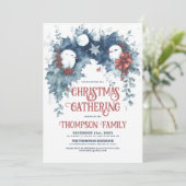 Whimsical Winter Birds Weihnachtsfeier Einladung (Stehend Vorderseite)