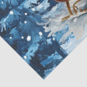 Whimsical Winter Blue Christmas Snowman Seidenpapier (Detail)