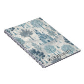 Whimsical Winter Castle Landschaft in Blue & Gray Notizblock (Rechte Seite)
