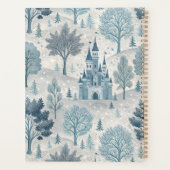 Whimsical Winter Castle Landschaft in Blue & Gray Planer (Rückseite)